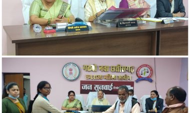 आयोग के समक्ष समाज प्रमुखों ने आवेदिका को वापस किये 30 हजार रुपये  वकील बेटे ने माँ के खाते से 9 लाख रुपये आहरण करना आयोग के समक्ष किया स्वीकार