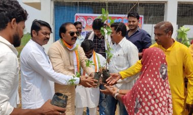 डॉ. चौलेश्वर चन्द्राकर ने छपोरा ,जैजैपुर विधानसभा में महिलाओ को पौधा वितरण किया गया