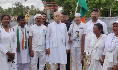 भारत जोड़ो यात्रा ,छत्तीसगढ़ के 6 भारत यात्री को मुख्यमन्त्री भूपेश बघेल ने दिया बधाई