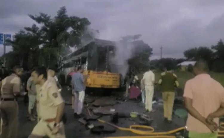 महाराष्ट्र के नासिक में यात्रियों से भरी बस में लगी आग, एक बच्चा समेत 11 की जलकर मौत; 38 झुलसे