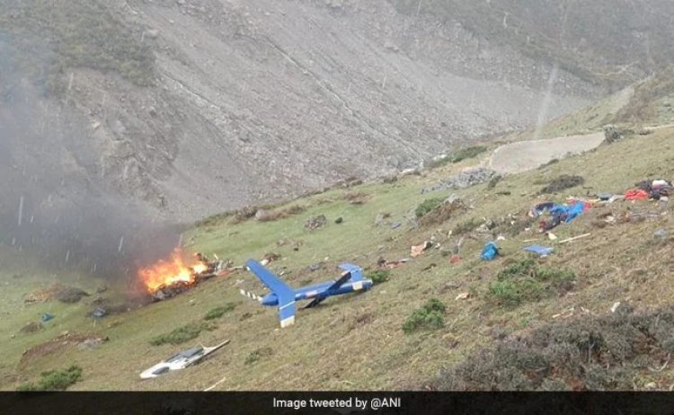 तीर्थयात्रियों को केदारनाथ ले जा रहा प्राइवेट हेलीकॉप्टर क्रैश, एक पायलट और छह यात्रियों की मौत