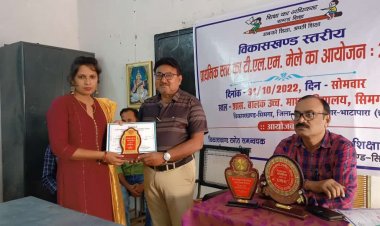 विकासखंड स्तरीय एफएलएन टीएलएम मेला में भारती को मिला तीसरा स्थान