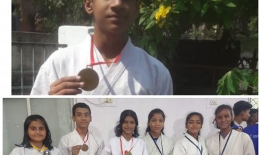 राज्य स्तरीय कराटे में चैतन्य और विन्सी ने जीता गोल्ड मैडल