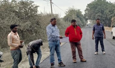 सड़क निर्माण कार्य की गुणवत्ता से किसी भी सूरत में समझौता बर्दाश्त नहीं , समय समय पर सड़क की गुणवत्ता का करते रहूंगा जांच :-  यू.डी. मिंज