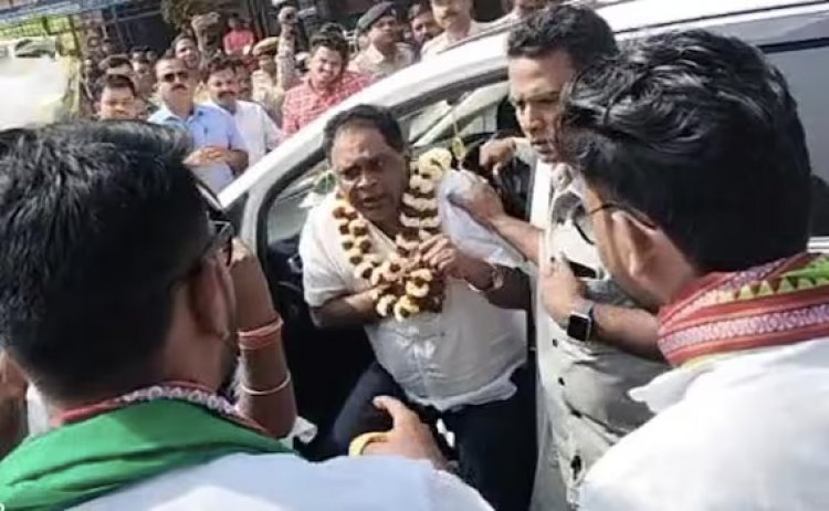 कार से बाहर आते ओडिशा के मंत्री के सीने पर पुलिसकर्मी ने दागी गोली, कैमरे में कैद हुई वारदात