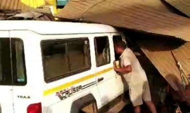 भिलाई में हादसा, पहले लड़की के ऊपर चढ़ाया कार फिर दुकान में जाकर घुस गया