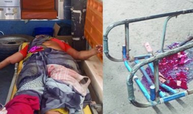 अभी-अभी भिलाई में बड़ा हादसा, वाकर के सहारे सड़क पार करती महिला को ट्रक ने कुचला, गंभीर