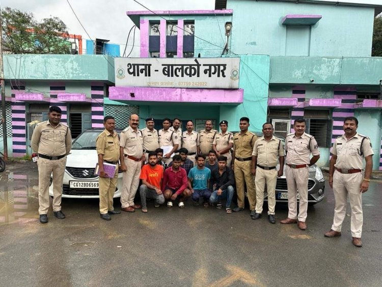 मारपीट और तोड़फोड़ मामले में तीन नाबालिग सहित 10 गिरफ्तार, बालको पुलिस ने की कार्रवाई