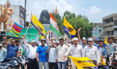 जिले के चारो विधानसभा मे आम आदमी पार्टी ने निकाला  तिरंगा यात्रा- आप