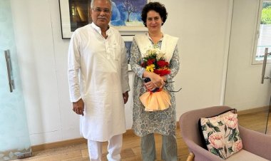 सीएम बघेल ने प्रियंका गांधी से दिल्ली में की भेंट