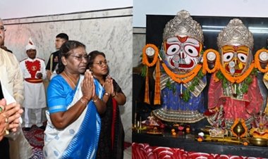 राष्ट्रपति मुर्मु ने जगन्नाथ मंदिर में पूजा अर्चना की