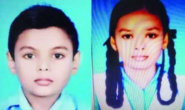 स्कूल जा रहे भाई-बहन की हाइवा के चपेट में आने से दर्दनाक मौत, ग्रामीणों ने किया चक्काजाम