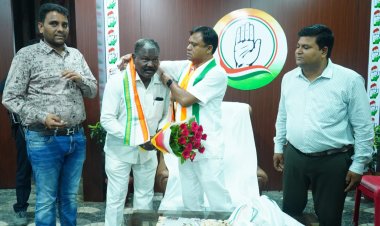 लैलूंगा से JCCJ प्रत्याशी रहे हैं हृदयराम राठिया कांग्रेस में शामिल