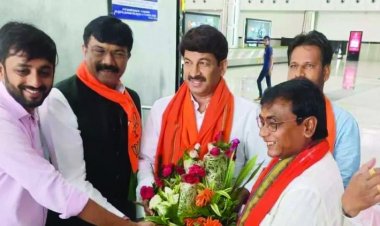 भाजपा की परिवर्तन यात्रा में शामिल होने भोजपुरी एक्टर मनोज तिवारी पहुंचे रायपुर