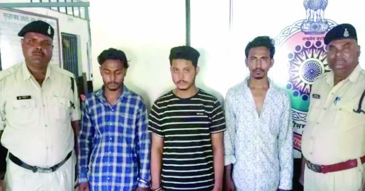 छत्तीसगढ़ राज्य  ट्रक में सो रहे ड्राइवर से लूटपाट, नंदिनी पुलिस ने तीन आरोपियों को किया गिरफ्तार