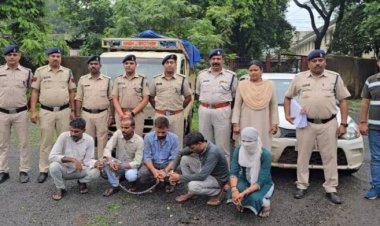 गांजा तस्करों के एक बड़े रैकेट का भंडाफोड़, महिला सहित 5 गिरफ्तार, 43 लाख का माल जब्त