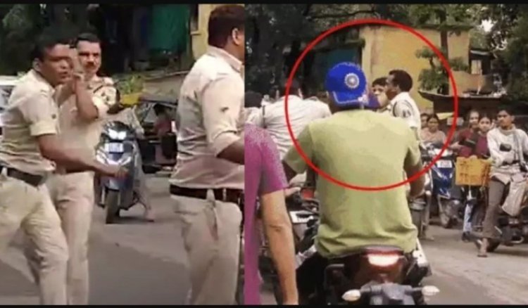 बीच सड़क पर आपस में भिड़े दो पुलिसकर्मी, एसपी ने किया निलंबित