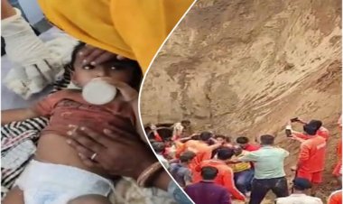 बोरवेल के पास गड्ढे में गिरी बालिका 17 घंटे बाद सकुशल निकाली गई