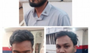 अश्लील फोटो एवं विडियो वायरल करने की धमकी देकर 5 लाख रुपए की मांग, तीन आरोपी गिरफ्तार