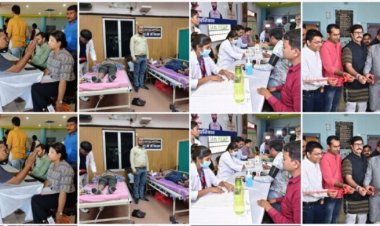 रायपुर प्रेस क्लब में हेल्थ कैंप, सैकड़ों ने कराई जांच छत्तीसगढ़ सरकार के मंत्री टंकराम वर्मा ने किया उद्घाटन