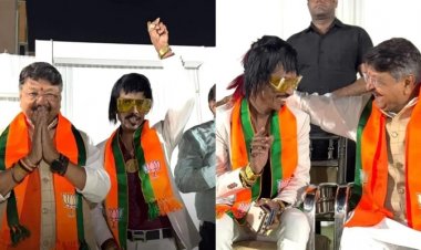 भाजपा नेता के प्रचार में डॉली चायवाला