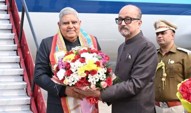 राजधानी पहुंचे उप राष्ट्रपति धनखड़, राज्यपाल ने किया स्वागत