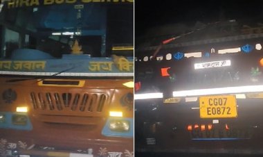 दुर्ग जिले में एक ही नंबर प्लेट लगे दो बस जब्त, फिटनेट और टैक्स से बचने हीरा बस सर्विस का फर्जीवाड़ा