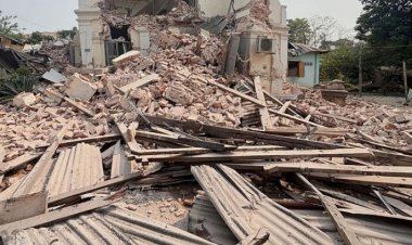 भूकंप से म्यांमार में 694 लोगों की मौत, 1670 घायल, चारों ओर मलबे का ढेर