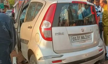 भिलाई  सुबह-सुबह पोल से टकराई तेज रफ्तार कार, युवक-युवती की मौत