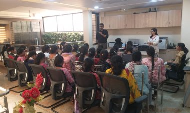 शासकीय दंतेश्वरी पीजी महिला महाविद्यालय जगदलपुर की वाणिज्य संकाय की छात्राओं ने कान्हा हाइट्स कौशिक एसोसिएट फॉर्म का भ्रमण