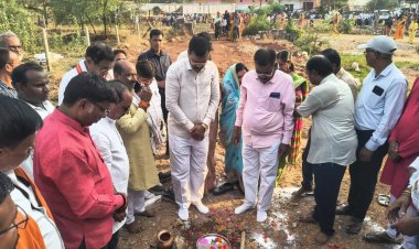 आज बुद्ध पूर्णिमा के पावन पर्व में झेरिया साहू समाज के लिए भूमिपूजन किया गया