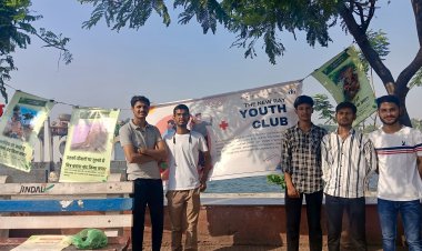 पर्यावरण संरक्षण पर "The New Ray" युवा क्लब द्वारा पोस्टर प्रदर्शनी का आयोजन