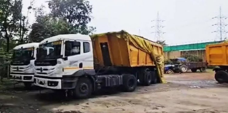 कुसमुंडा खदान में 84 टन कोयले की अफरा-तफरी : चार ट्रक जब्त, चालक गिरफ्तार