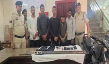 डकैती के प्रयास में एनएसयूआई नगर अध्यक्ष सहित पांच गिरफ्तार