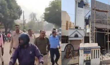 अवैध कब्जा हटाने गई टीम पर हमला: वाहनों में तोड़फोड़, रिश्वत के आरोप