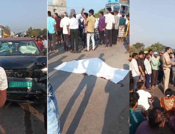 कार की टक्कर से बाइक सवार की मौत, आक्रोशित लोगों ने किया चक्काजाम…