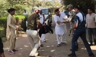 कलेक्ट्रेट के सामने ठेकेदार ने किया आत्मदाह का प्रयास, मचा हड़कंप