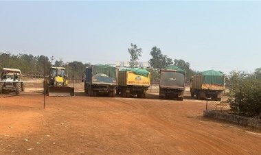 अवैध उत्खनन : एक जेसीबी, एक ट्रेक्टर और चार हाईवा जब्त