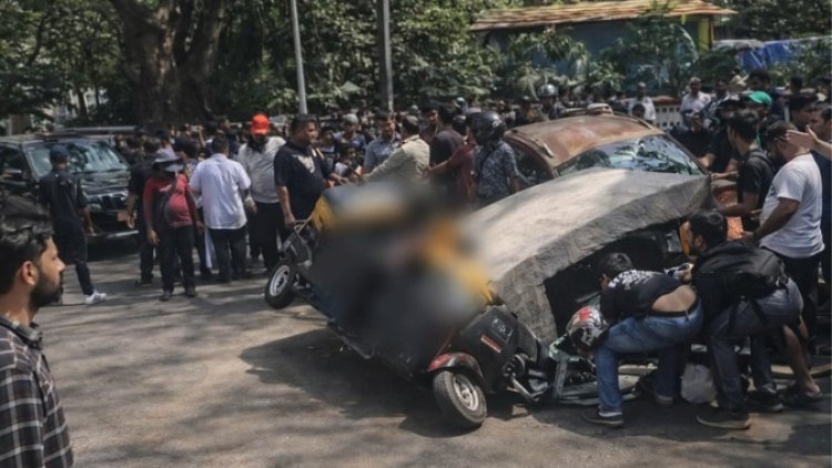 मुंबई में निर्माणाधीन मेट्रो पिलर का हिस्सा ऑटो पर गिरा, कई घायल