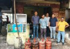घरेलू गैस सिलेंडर का दुरूपयोग करने पर होटल से 4 सिलेंडर जप्त