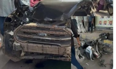 कार ने दो दुपहिया सवारों को मारी टक्कर: दो की मौत, एक गंभीर