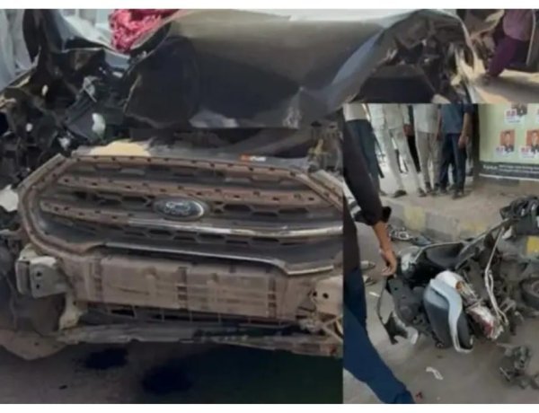 कार ने दो दुपहिया सवारों को मारी टक्कर: दो की मौत, एक गंभीर