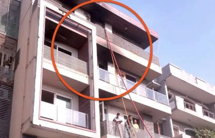 AC फटने से इमारत में लगी आग, 9 लोगों की मौत
