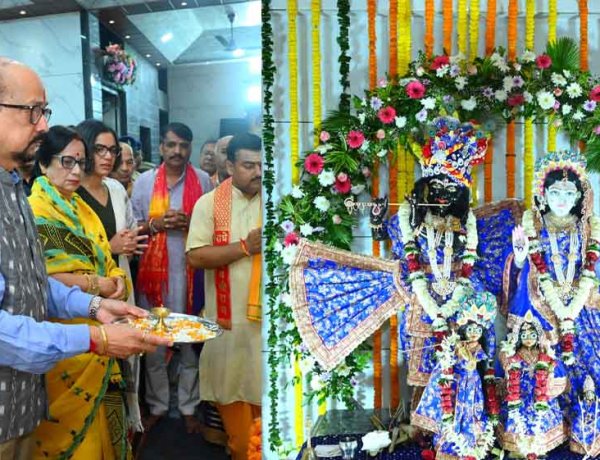 राज्यपाल ने कृष्ण जन्माष्टमी पर बांके बिहारी मंदिर में की पूजा-अर्चना